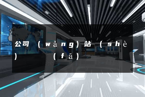 公司網(wǎng)站設(shè)計與開發(fā)