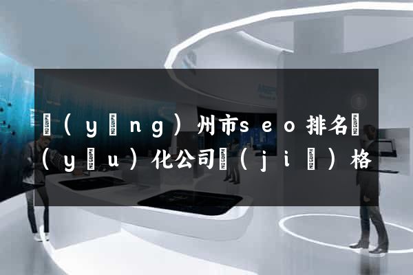 揚(yáng)州市seo排名優(yōu)化公司價(jià)格