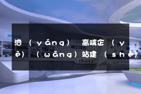泗陽(yáng)縣高端企業(yè)網(wǎng)站建設(shè)公司