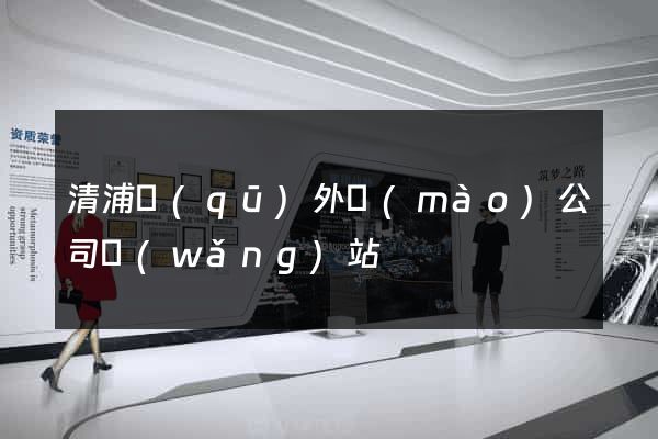 清浦區(qū)外貿(mào)公司網(wǎng)站