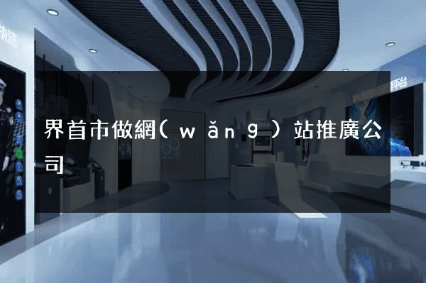界首市做網(wǎng)站推廣公司