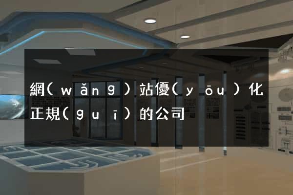 網(wǎng)站優(yōu)化正規(guī)的公司