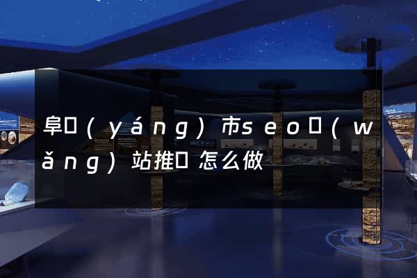 阜陽(yáng)市seo網(wǎng)站推廣怎么做